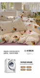 Yeknu Ins Bedding Set Purple Love Stripe Double Layer Yarn Four Piece Dormitory Girl Heart Bed Sheet And Quilt Set Washed Cotton