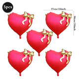 Yeknu  Heart-shaped Foil Balloon with Bow for Women Birthday Party Weddings Baby Shows Valentine's Day Anniversary Photograph  Decor