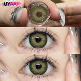 Yeknu  Color Contact Lenses with Container Tweezers Green Color Eye Lenses Blue y2k Colorcon High Quality Brown Natural Lenses