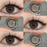 Yeknu  1 Pair Myopia Color Contact Lenses for Eyes with Prescription Makeup Eye Color Lenses Beauty Pupils Fashion Blue Lenses