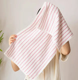 Yeknu  Retro Striped Pure Towels Soft Kindly-Skin Face Towel Bathroom Absorbent Face Adult Household Towels