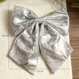 Yeknu  Cisas Decorative Gold Sequin Large  Knot Hanging Ornament Winter Inclination High End Festive Supplies Gifts
