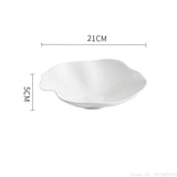 Yeknu  1pc Japanese style Creative White Heteromorphic Shell Dining Plate Home Kitchen Restaurant Supplies Steak Salad Fruit Bowl