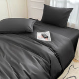 Yeknu  Nordic Bed Linen 100% Cotton Bedding Set with Sheet Duvet Cover Pillowcase Single Couple Bedsheet King Queen Double Twin Size