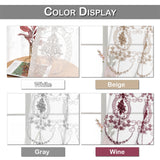 Yeknu  2 Panels Sheer Curtains Embroidered Window Voile Drapes for Living Room Grommet Top Solid Lightweight for Bedroom Home Decor