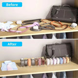 Yeknu  Belt Organizer Display Case for Tie and Belt Compartments Belt Organizer for Closet and Drawer Belt Storage