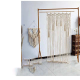 Yeknu Woven Macrame Curtain Tapestry Handmade Cotton Rope Window Door CurtainTapestry Bohemia Wedding Backdrop Taspetry Boho Decor