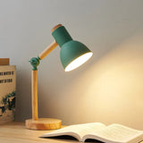 Yeknu Creative Nordic Table Lamp Wooden Art LED Turn Head Simple Bedside Desk Light/Eye Protection Reading&Bedroom Study Lamp