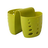 Yeknu  Kitchen Sink Hollow Drainage Hanging Basket Double Silicone Brush Sponge Hanging Bag Sundries Faucet Drainer Kitchen Tools