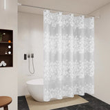 Yeknu  Transparent Waterproof Shower Curtain Bathroom Translucent Partition Curtain Easy Clean Wipe Mildew Proof Curtains with Hooks