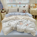 Yeknu 2025 New Bedding Set INS Princess Soft Bed Flat Sheet Set Twin Queen Double Size Cotton Lace Duvet Cover Pillowcase Bed Linen