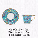 Yeknu  Creative Floral Pattern Cute Cups, Household Office Items Porcelain Water Mug, Minimalist style Coffee Cup and Plate Combination