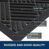 Yeknu  Olanly Front Door Mat Outside Entrance Heavy Duty Sturdy Natural Rubber Doormat Non-Slip Low Profile Floor Mat For Entryway