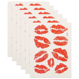 Yeknu  6Pcs Red Lip Tattoo Stickers Kiss Temporary Tatoos Body Stamp waterproof Kiss Tattoo Adults Man Tattoos face Kiss lip stickers