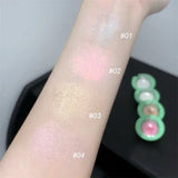 Yeknu  1pcs Planet Highlighter Powder Shiny Gradient High-gloss Powder Face Contour Brightening Long Lasting Highlight Glitter Makeup