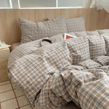 Yeknu  Nordic sling Cotton Pink Stripes Duvet Cover 150x200 Size Girl's Room housse Skin friendly Breathable Comforter Sets