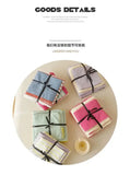 Yeknu Stripe Color Collision Shell Embroidery Student Dormitory Solid Color Four Piece Set