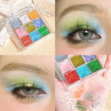 Yeknu  9 Color Glitter Eyeshadow Palette High Pigment Gold Shimmer Matte and Sparkle Finish Multi Tones for Daily Glam and Party Looks