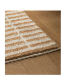Yeknu  Striped Long Plaid Tufted Rug Memories Flocking Carpet Floor Anti Slip Doormat  Bathmat Bedside Rug  Bedroom Cloakroom Bathroom