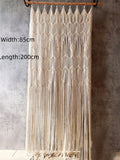 Yeknu  Hand-woven Macrame Cotton Door Curtain Tapestry Wall Hanging Art Tapestry Boho Decoration Bohemia Wedding Backdrop Tapestry