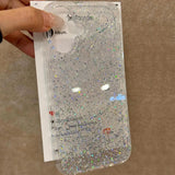 Yeknu  Glitter Sparkling Bling Phone Case For iPhone 17 16 15 14 13 12 11 Pro Max 16Promax Soft Transparent Protection Back Cover