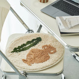 Yeknu  Tufting Seat Cushion Soft Round Square Floral Floor Chair Sofa Pad Home Office Warm Decor for Autumn Winter 40x40cm