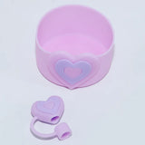 Yeknu  1PC Silicone Heart Straw Covers Reusable Star Straw Toppers Drinking Caps Straws Stopper for Stanley 10mm Tumbler Accessories
