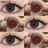 Yeknu  Colored Contact Beauty Blue Contacts Big Eyes Black Lens Makeup Green Lens Natural Brown Eye Lenses Cosmetics Red lens
