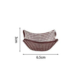 Yeknu  Korean Style Colorful Square Bowl  Retro Checkered Pattern Glass Heat-resistant material Dish Dipping Material Small Dish
