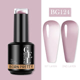 Yeknu  Rubber Base Gel Nail Polish Pink White Base Gel Top Coat Jelly Semi Transparen French Soak Off UV Nail Art Varnish
