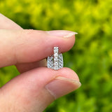 Hip Hop Single Vertical Bar Zircon Teeth Grillz Y2K Vintage CZ Stone Tooth Caps For Women Men Jewelry Dental Grills