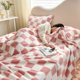 Yeknu New Panda Plush Autumn Winter Warm Blanket  Four-season Thermal Sofa Blanket for Throw Soft Comfortable Napping Blanket Knee Leg