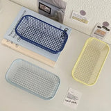 Yeknu  Desktop Storage Basket INS Metal Sundries Organizer Basket Photocard Case Office Stationery Home Supplies Make Up Sorting Holder