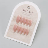 Yeknu  24pcs Gold Powder Explosion Flash Press on Nail French Style Artificial Fake Nails Seamless Removable False Nail