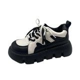 Yeknu - Platform Sneakers Women Cacual Shoes Spring Autumn Student Shoes Black White Female Shoes Trendy Dad Shoes Designer Shoes