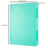 Yeknu  1pc Multi-layer Portable File Box Waterproof Contract Storage Box A4 Plastic PP File Box  Portable Transparent File Box