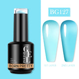 Yeknu  Rubber Base Gel Nail Polish Pink White Base Gel Top Coat Jelly Semi Transparen French Soak Off UV Nail Art Varnish