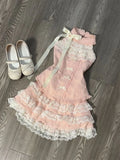Yeknu  Japanese Sweet Kawaii Elegant 2 Piece Sets Women Y2k Lolita Design Tops + Lace Chic Skirt Female Sexy Korea Style Chic Outfits