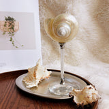 Yeknu  Handmade Shell wine glass conch cup design niche cocktail glass goblet ins style light luxury