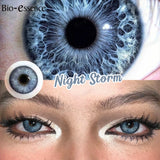 Yeknu  1 Pair Korean Lenses Colored Contact Lenses with Prescription Lenses with Degree Blue Lenses Fashion Lenses