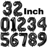 Yeknu  32Inch Number Foil Balloon Rose Gold Silver Digit 0-9 Globos Happy Birthday Party Decor Wedding Anniversary Baby Shower Supplies