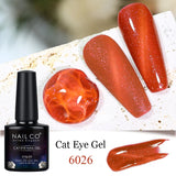Yeknu  Transparent Cat Eye Gel Nail Polish 10ml UV Nail Art Semi Permanent Lakiery Hybrydowe Magnet SPAR Lacquer Gel Vernis Soak