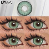 Yeknu  1Pair Fashion Big Lenses Colored Contact Lenses for Eyes Beauty Blue Eyes Lenses Natural Green Pupils Brown Grey Lens