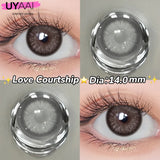 Yeknu  1 Pair Yearly Beauty Fashion Lenses Colored Contact Lenses for Eyes Blue Eyes Lenses Natural  Gray Lens Brown Lens