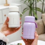 Yeknu  280ml Fashion Mini Stainless Steel 316 Thermal Flask With Silicone Rope Portable Cute Pocket Coffee Tea Thermal Bottle Tumbler