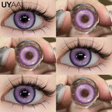 Yeknu  2pcs Halloween Colorful Contact Lenses Anime Cosplay Eye Lenses multicolored lenses Lenses White Black Red Lenses