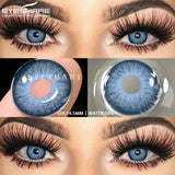 Yeknu  2pcs Colored Contacts Lenses for Eyes Fashion Blue Contact Lens Brown Lenses Gray Pupils Yearly Cosmetic Green Contacts
