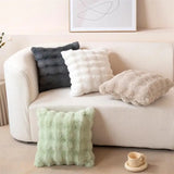 Yeknu Imitate Rabbit Fur Pillow Case Soft Plush Living Room Sofa Throw Cushion Pillow Cover Chair Cushion Pillowcover Room Decor