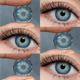 Yeknu  1 Pair Colored Contact Lenses 42% Water Yearly Korean Lenses High Quality Lenses Green Lenses Natural Gray Pupils