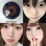 Yeknu  2pcs/pair Gray Colored Contact Lenses for Eyes Beauty Purple Halloween Makeup Lens Natural Look Brown Blue Big Eye Lens